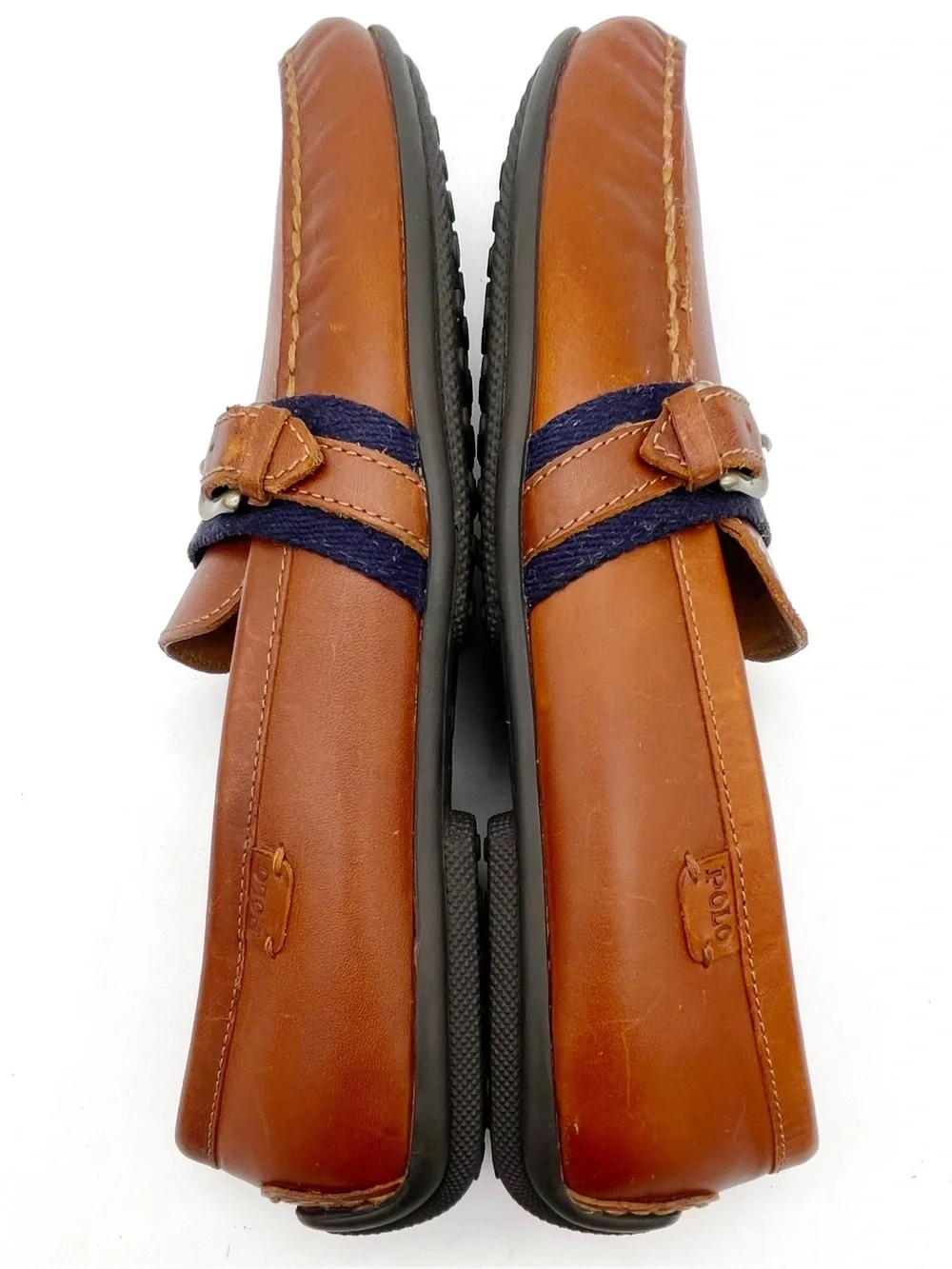 Polo Ralph Lauren Riali Driver Loafers Mens 10.5D Brown Leather Preppy Moc Shoes